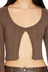 Cropped Split-Hem Cardigan Sweater | Forever 21 Women