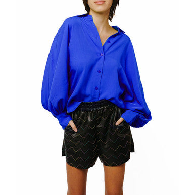 Amira Oversized Button Down Satin Top | Forever 21 Women