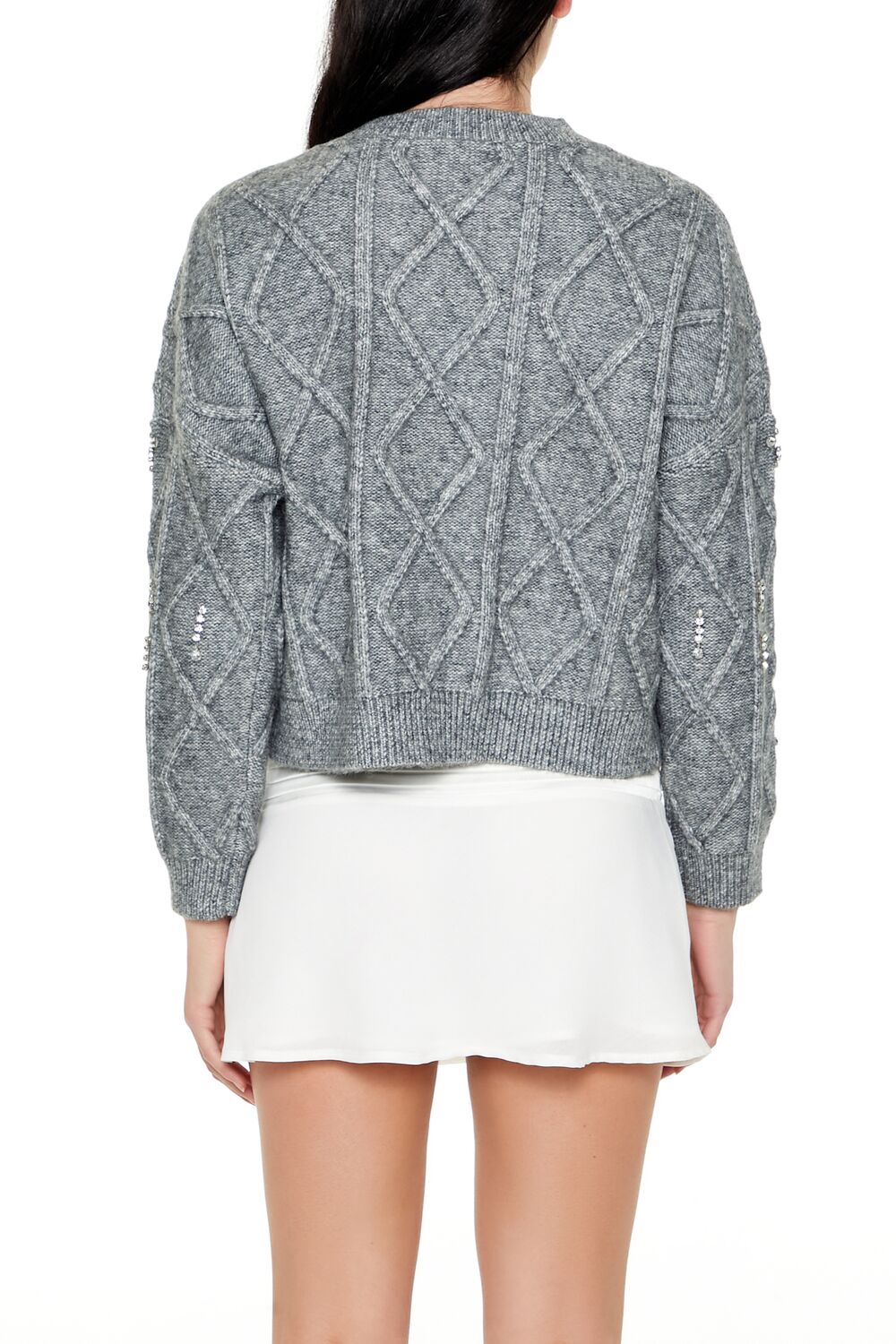 Marled Faux Gem Sweater | Forever 21 Women