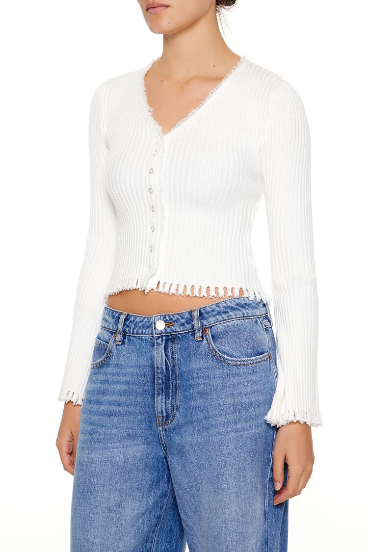 Frayed Cardigan Sweater | Forever 21 Women