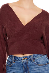 Peasant-Sleeve Surplice Sweater | Forever 21 Women