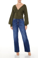 Peasant-Sleeve Cable Knit Sweater | Forever 21 Women
