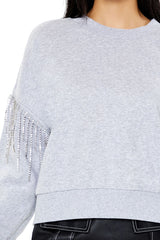Rhinestone Fringe Pullover | Forever 21 Women