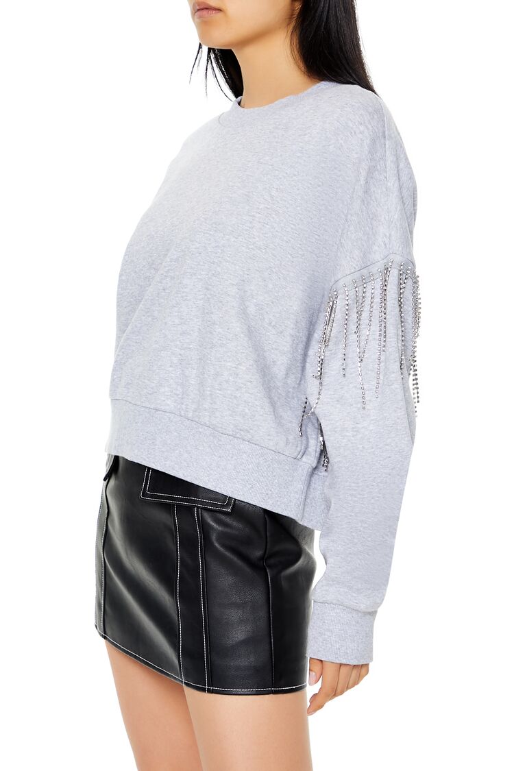Rhinestone Fringe Pullover | Forever 21 Women