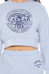 Caviar Graphic Cropped Pullover | Forever 21 Women