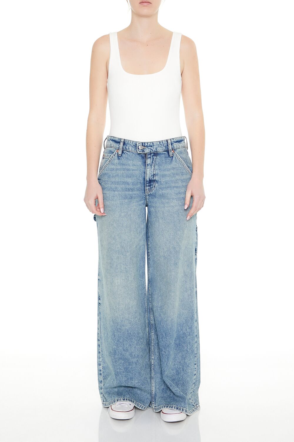 Textured V-Back Tank Bodysuit | Forever 21 Women