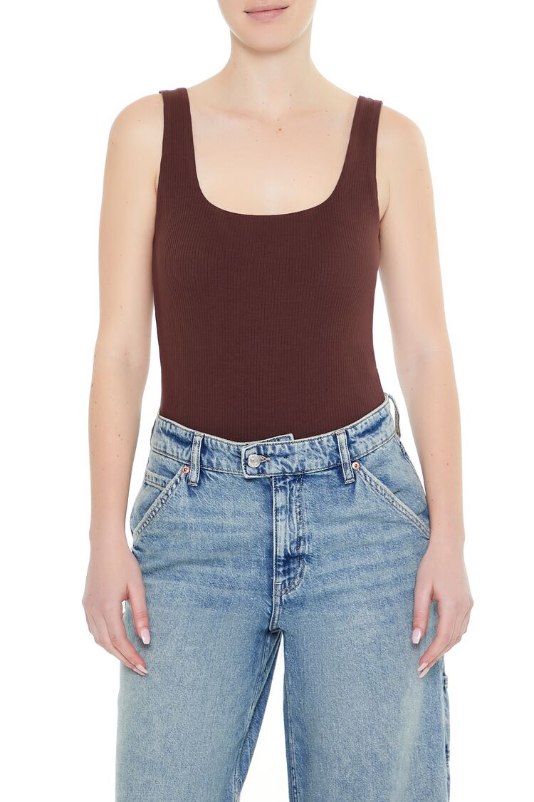 Textured V-Back Tank Bodysuit | Forever 21 Women