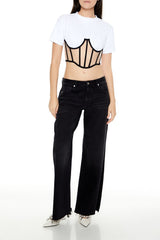 Sheer Corset Combo Crop Top | Forever 21 Women