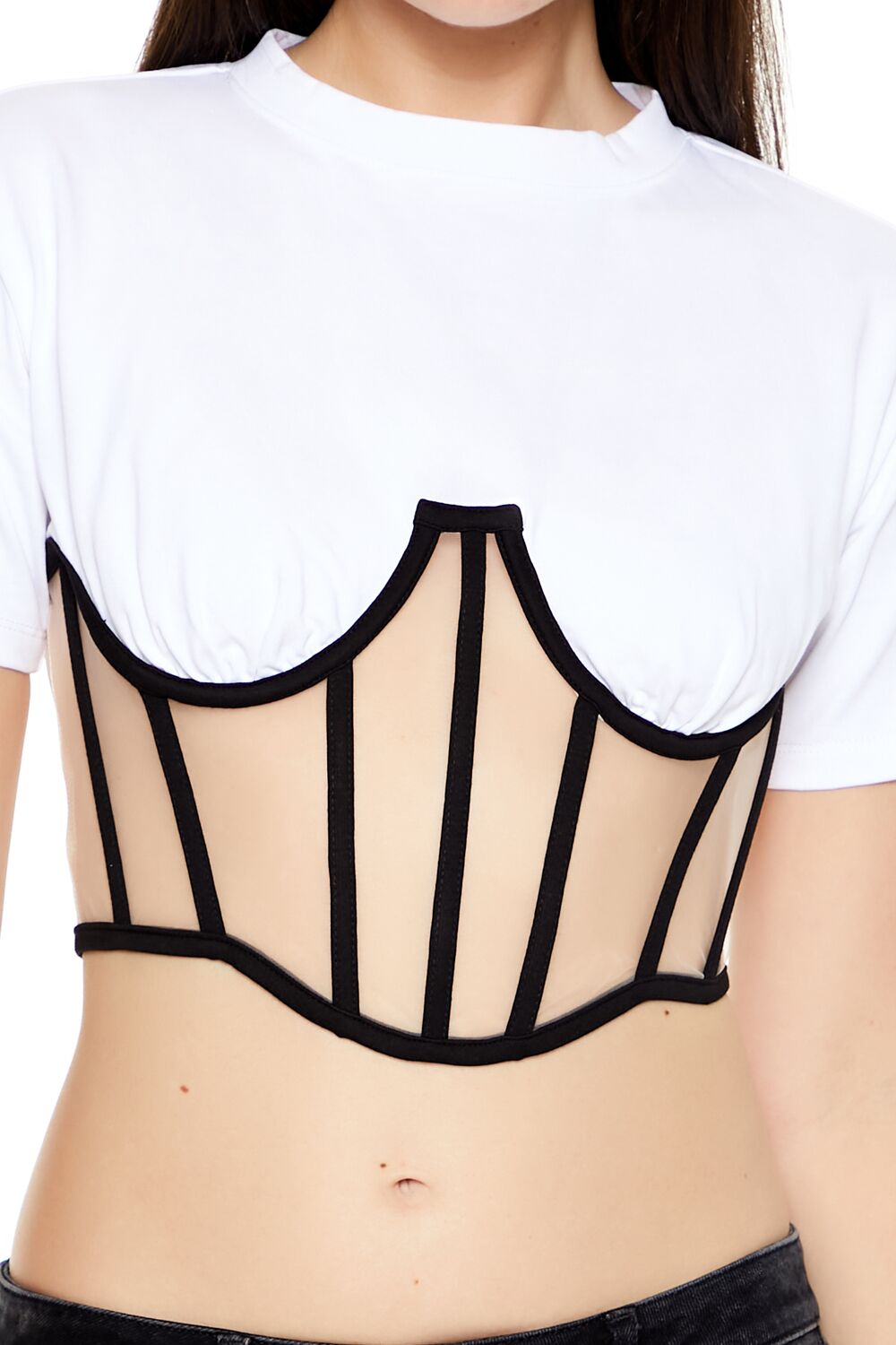 Sheer Corset Combo Crop Top | Forever 21 Women