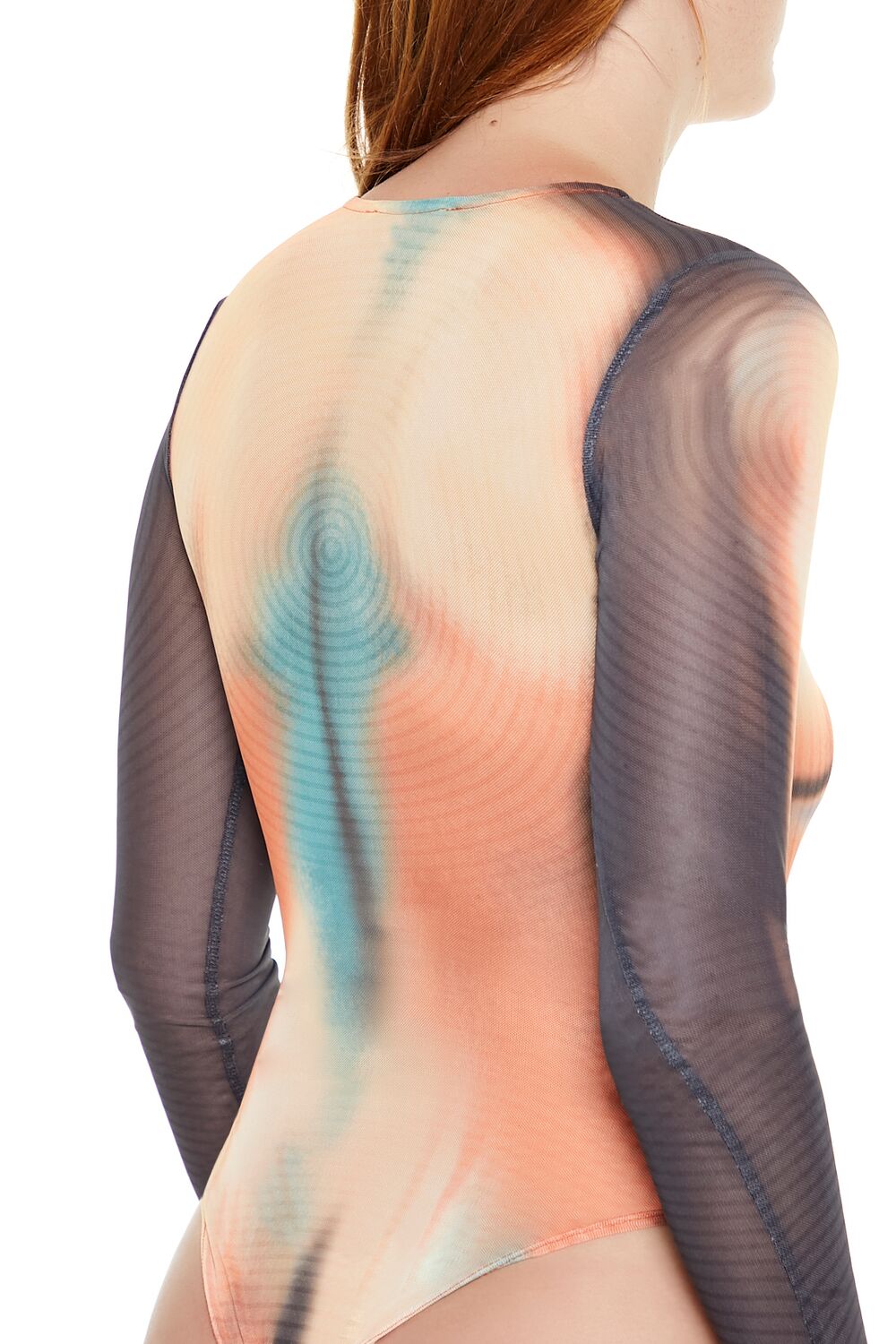 Abstract Print Mesh Bodysuit | Forever 21 Women