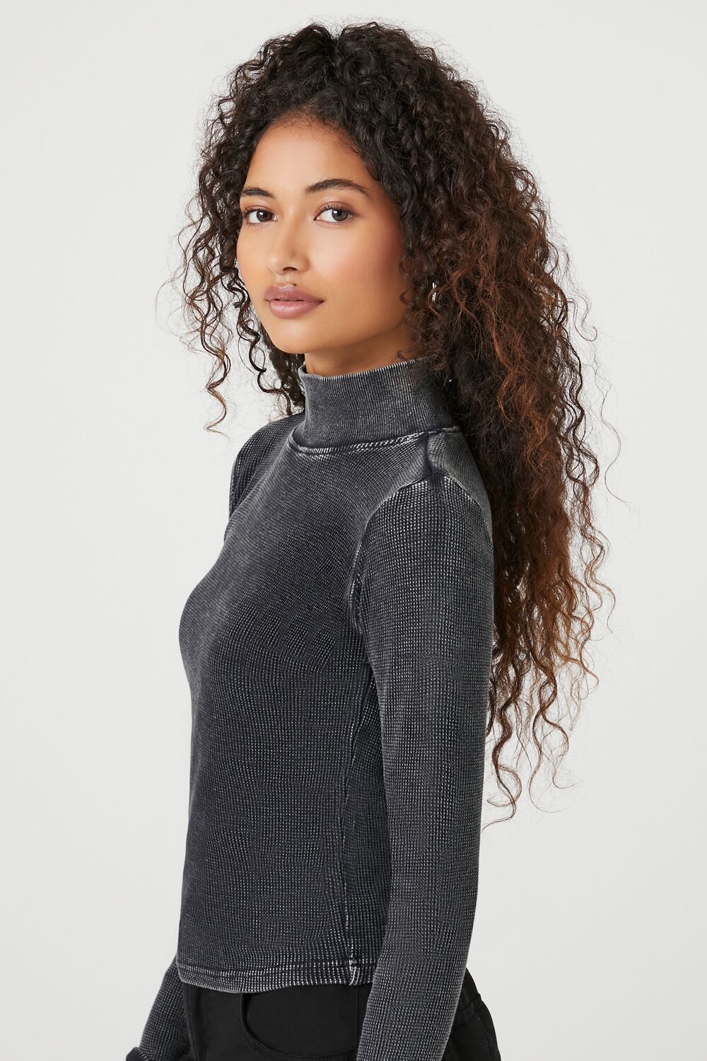 Waffle Knit Turtleneck Top | Forever 21 Women