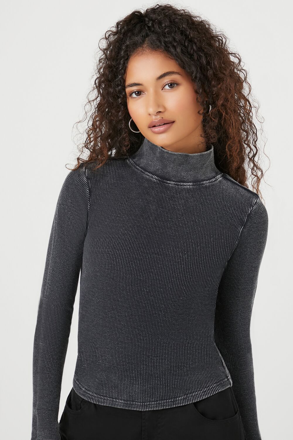 Waffle Knit Turtleneck Top | Forever 21 Women