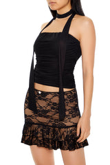 Ruched Mesh Tube Top & Scarf Set | Forever 21 Women