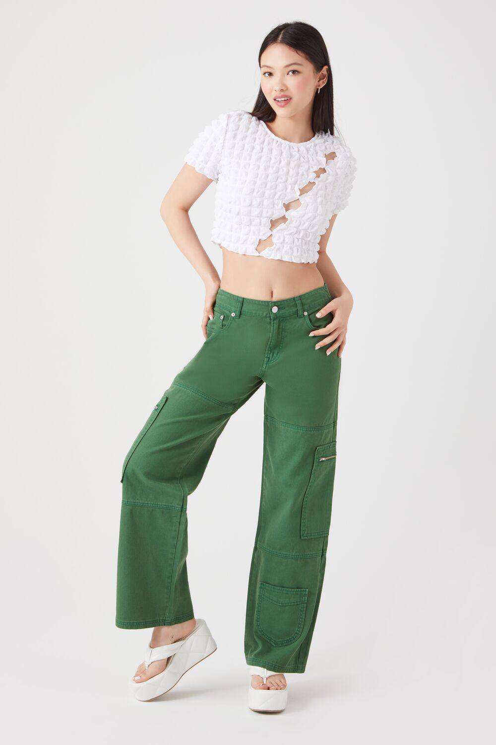 Textured Cutout Crop Top | Forever 21 Women