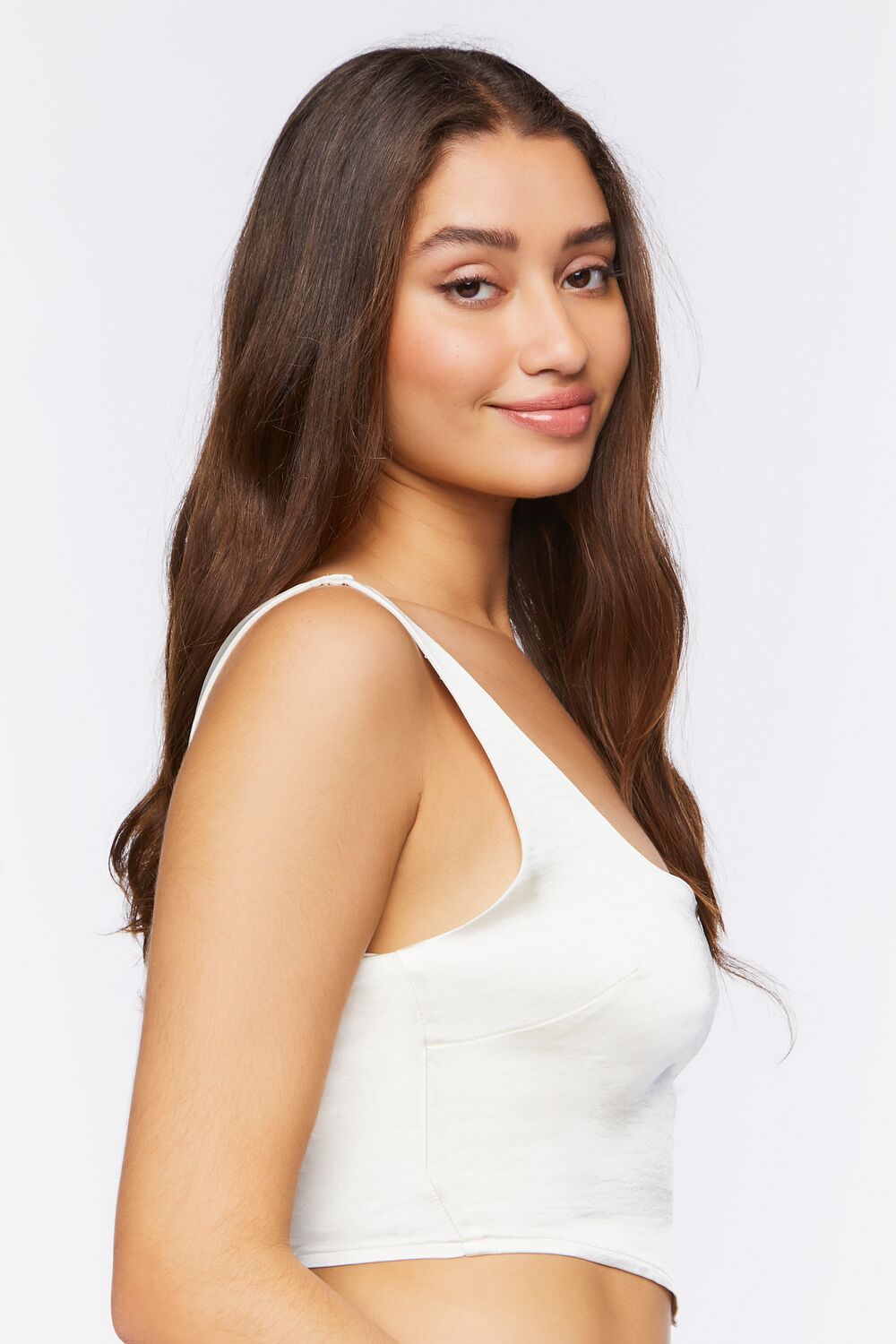 Satin V-Hem Crop Top | Forever 21 Women