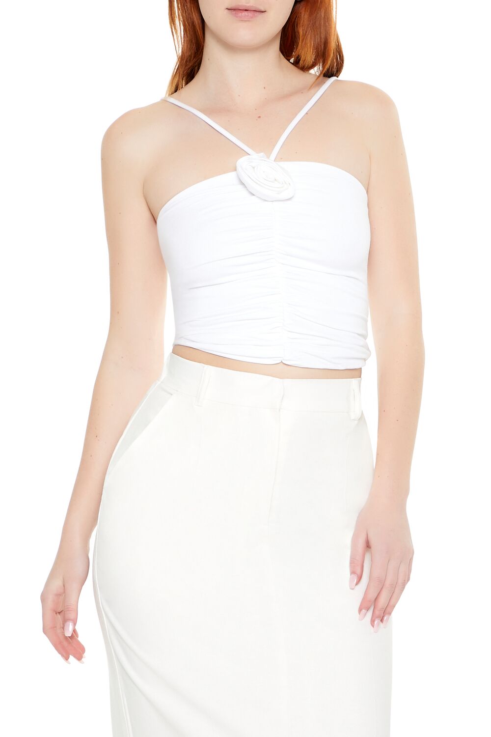Cropped Rosette Cami | Forever 21 Women