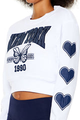 Fleece New York Crop Top | Forever 21 Women