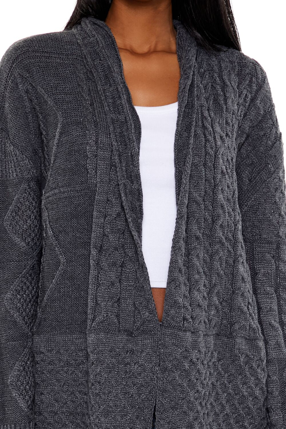 Mixed Knit Cardigan Sweater | Forever 21 Women