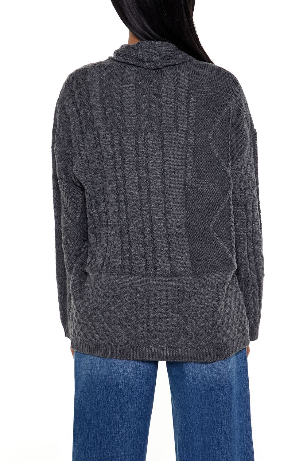 Mixed Knit Cardigan Sweater | Forever 21 Women