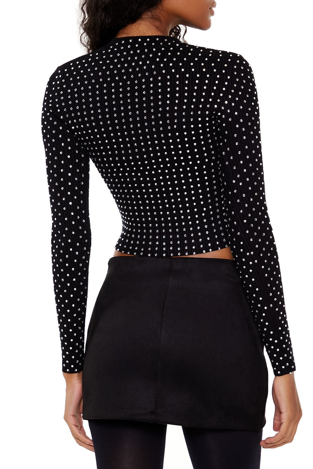 Rhinestone Cropped Sweater | Forever 21 Women