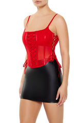 Sheer Mesh Corset Cami | Forever 21 Women