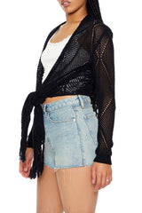 Open-Knit Tie-Front Sweater | Forever 21 Women