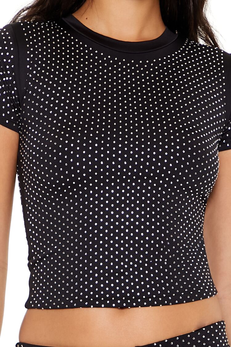 Contour Sculpt Rhinestone Tee | Forever 21 Women