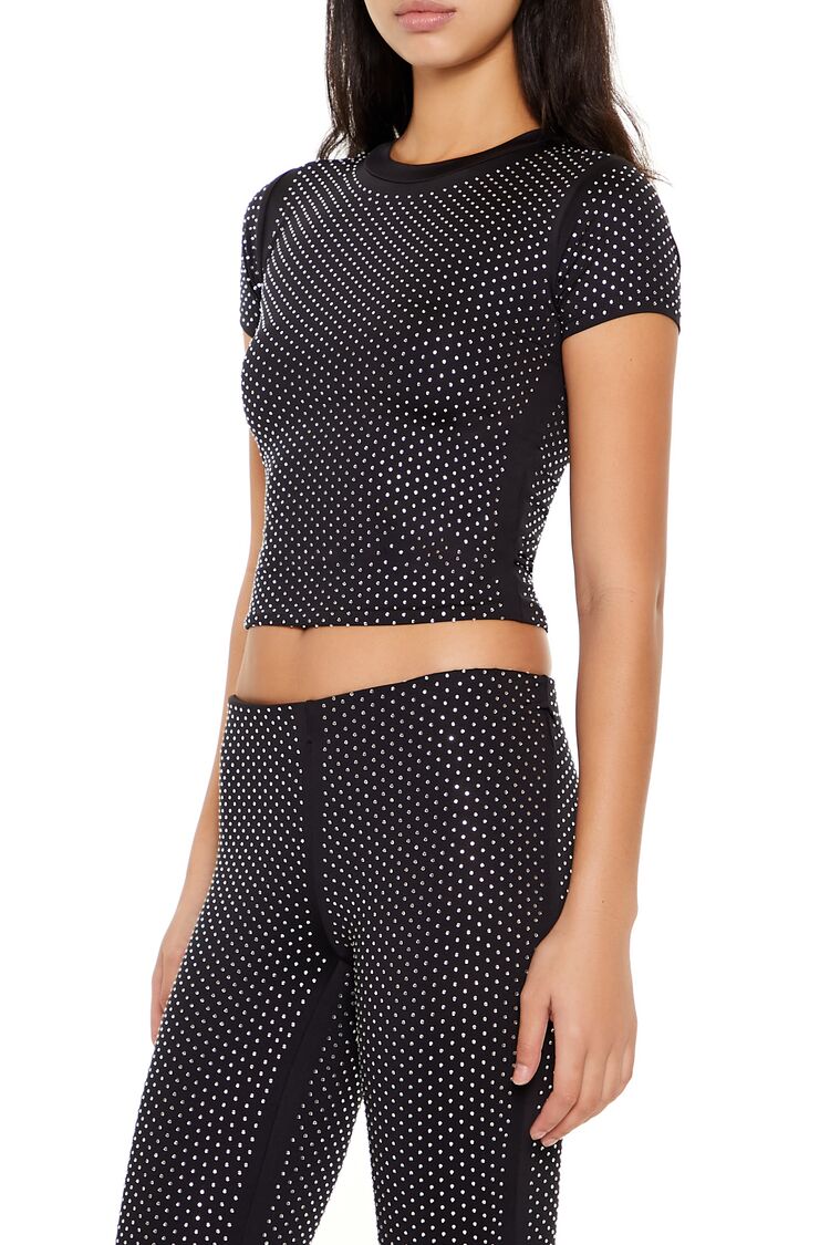 Contour Sculpt Rhinestone Tee | Forever 21 Women