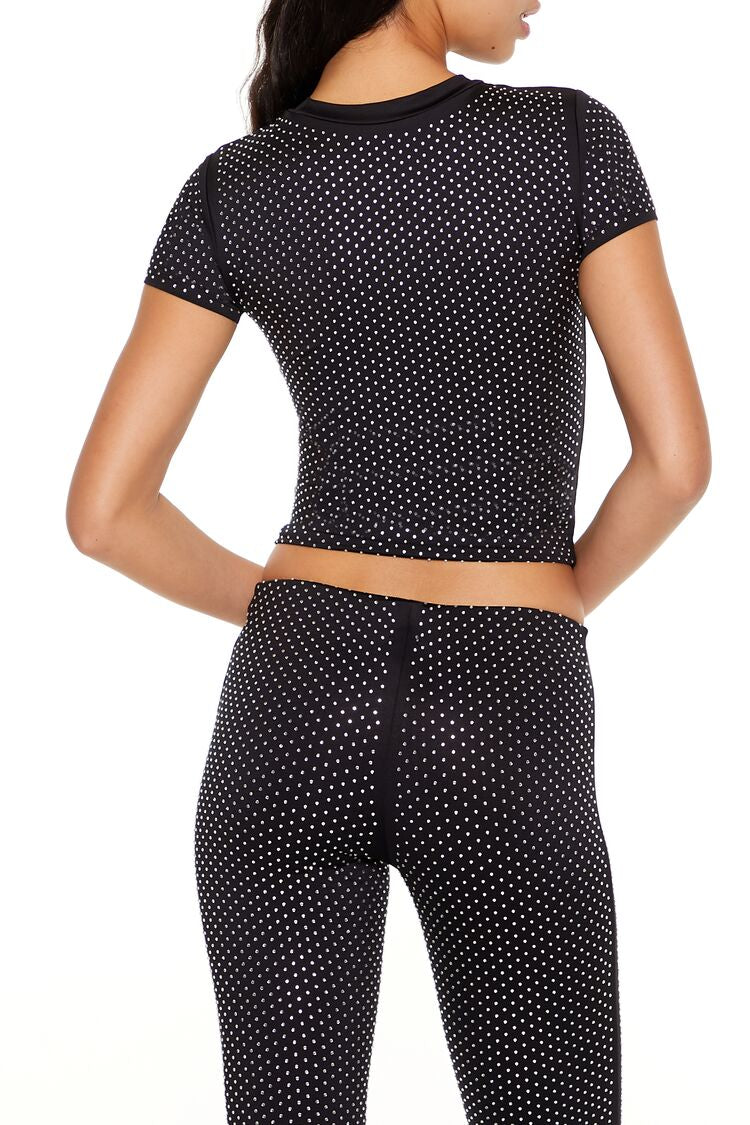 Contour Sculpt Rhinestone Tee | Forever 21 Women