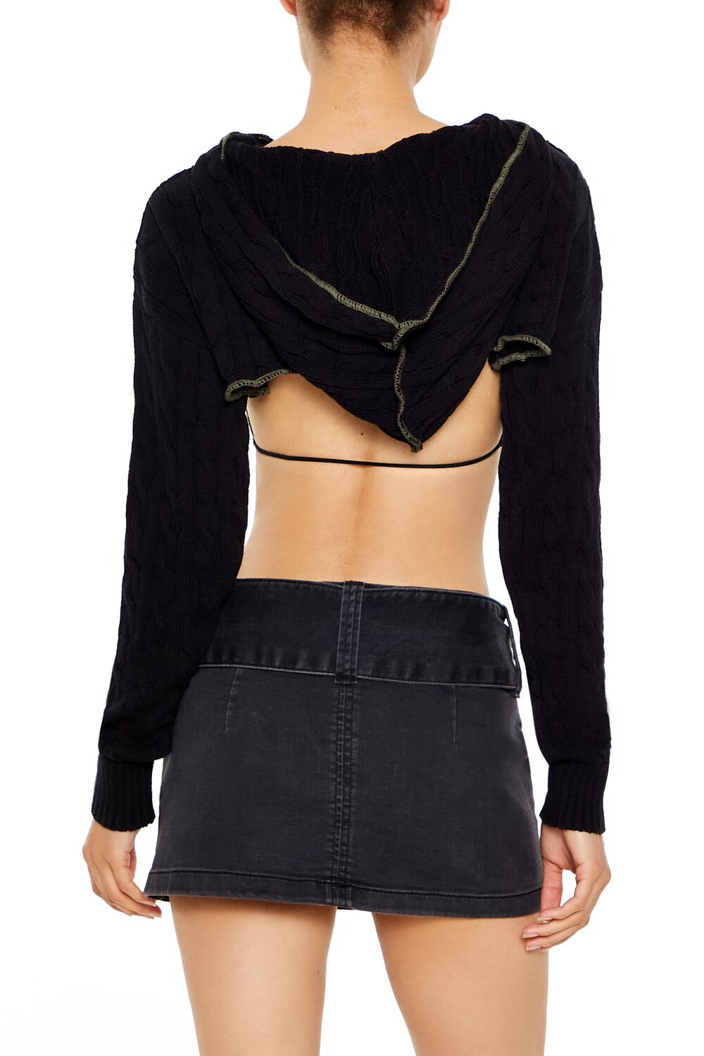 Hooded Cable Knit Shrug Sweater | Forever 21 Women