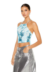 Metallic Burnout Tie-Back Cami | Forever 21 Women