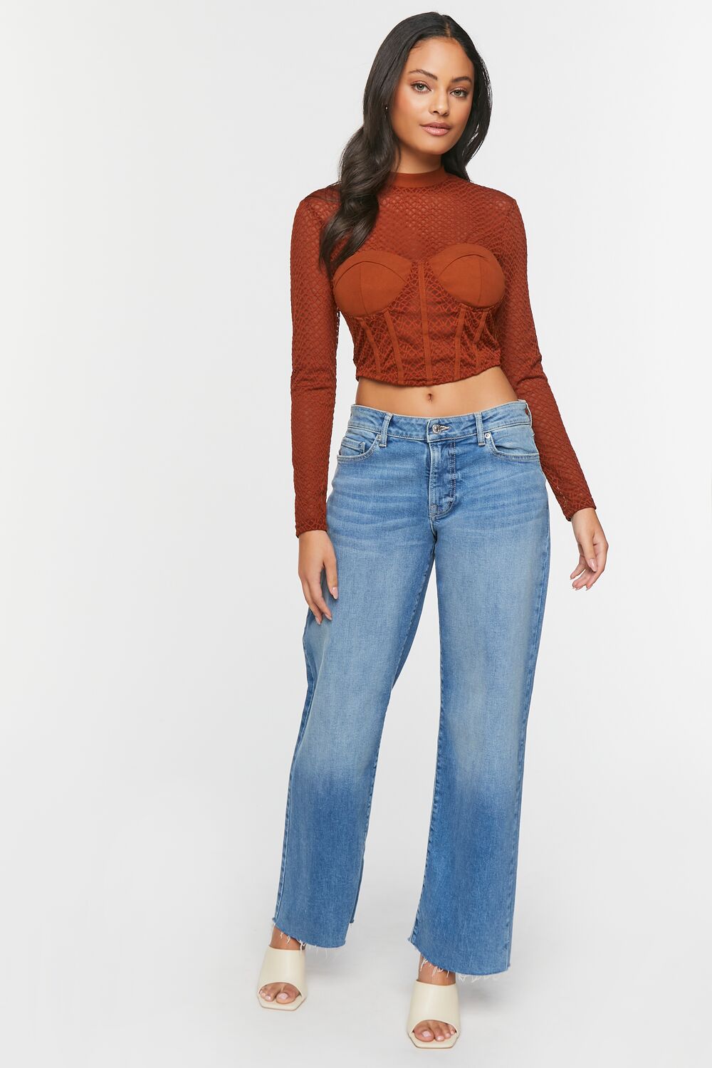 Netted Mesh Bustier Top | Forever 21 Women