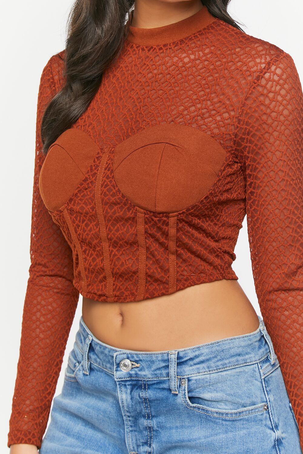 Netted Mesh Bustier Top | Forever 21 Women