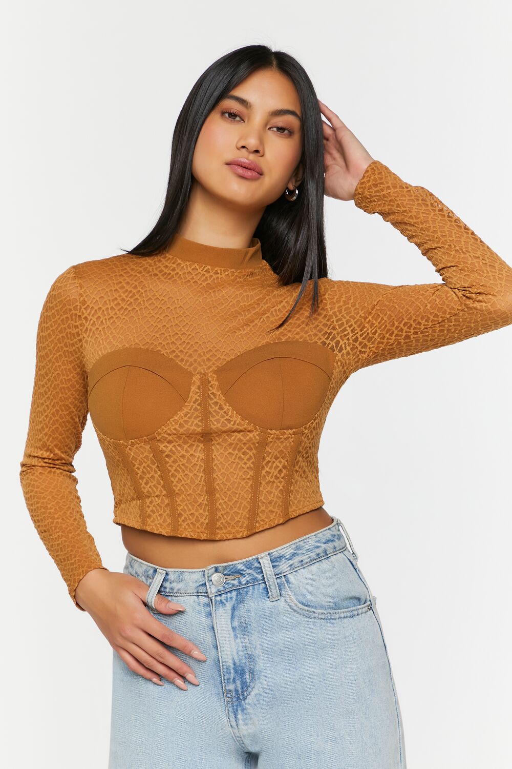 Netted Mesh Bustier Top | Forever 21 Women