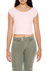 Thermal Cap-Sleeve Cropped Tee | Forever 21 Women