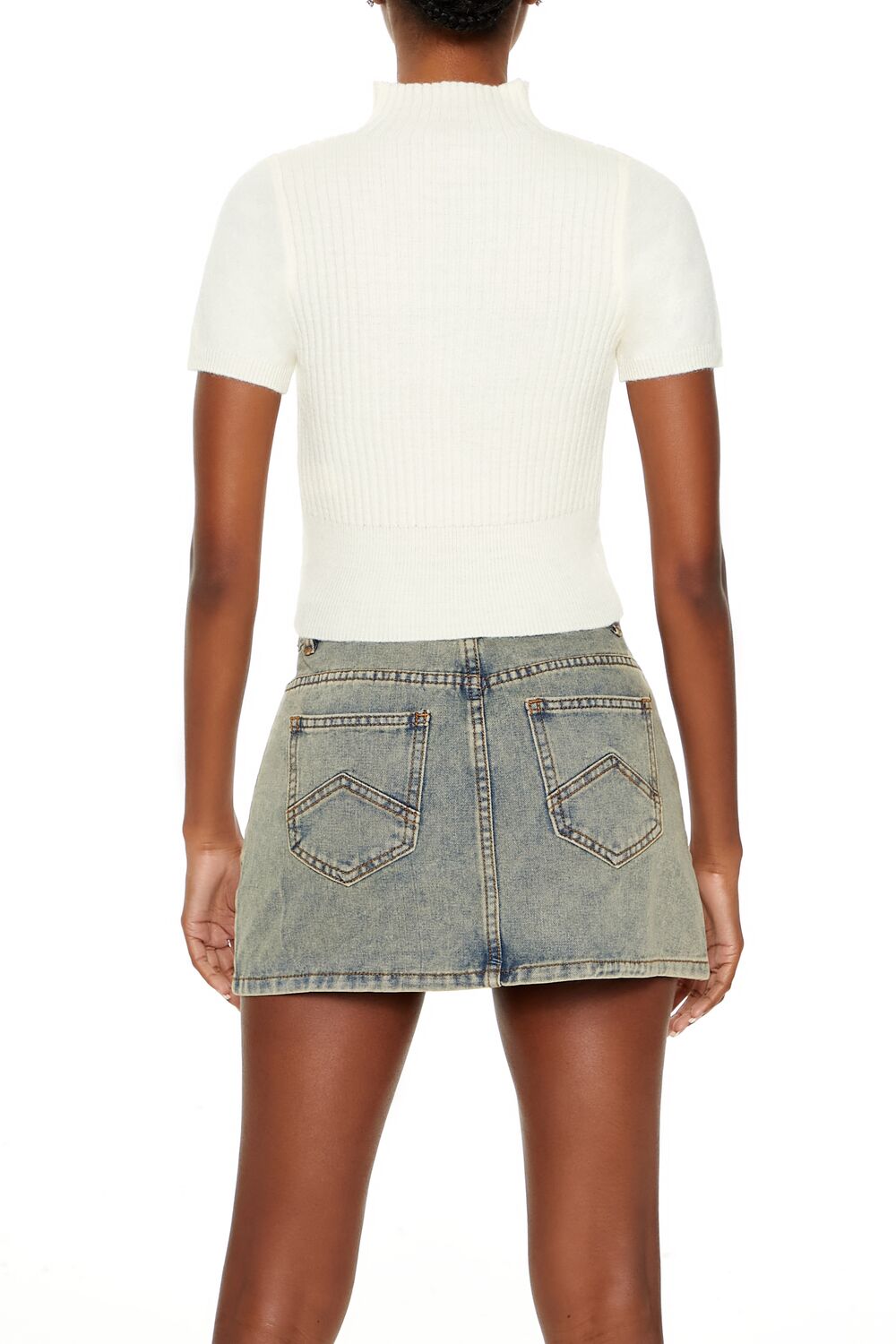 Sweater-Knit Mock Neck Crop Top | Forever 21 Women