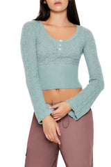 Cropped Pointelle Sweater | Forever 21 Women