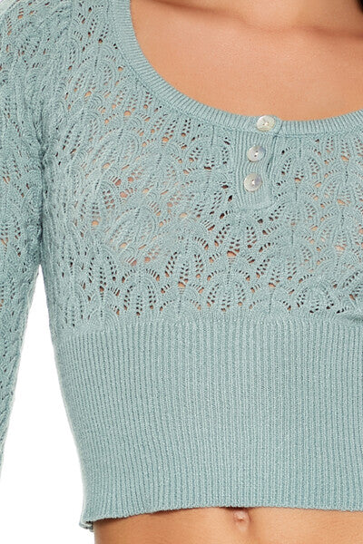 Cropped Pointelle Sweater | Forever 21 Women