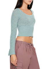 Cropped Pointelle Sweater | Forever 21 Women
