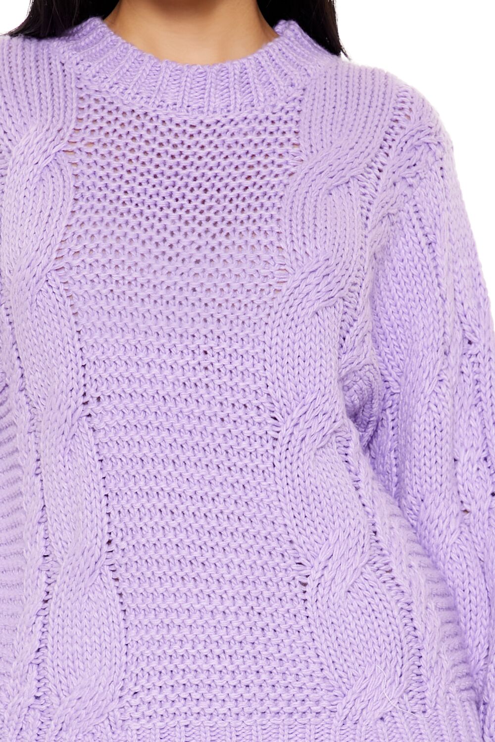 Ribbed-Trim Cable Knit Sweater | Forever 21 Women