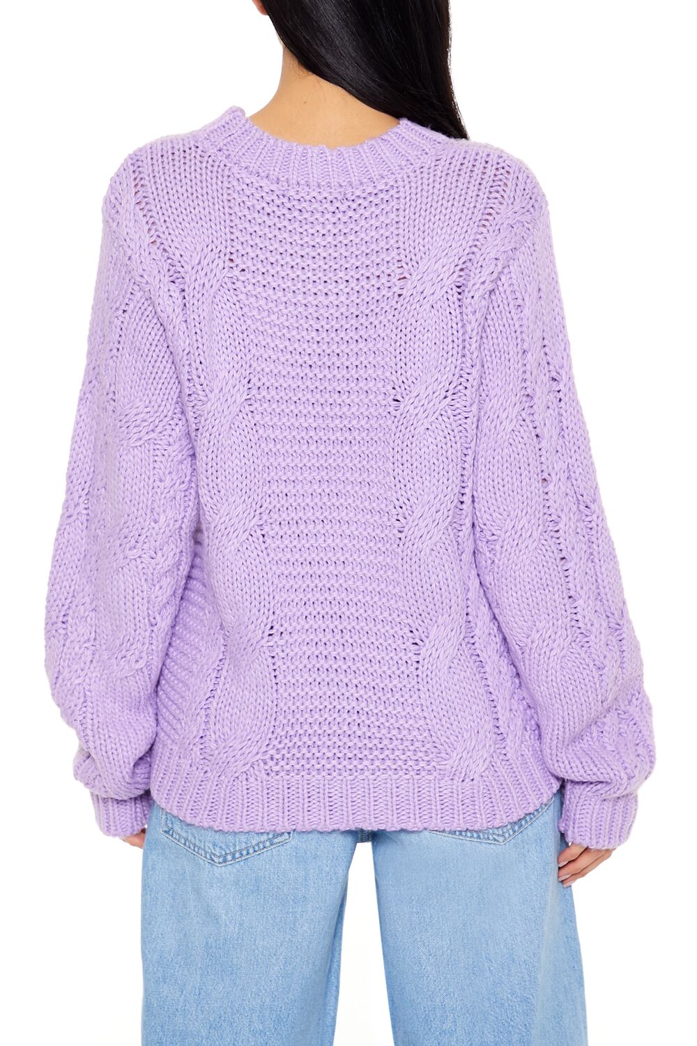 Ribbed-Trim Cable Knit Sweater | Forever 21 Women