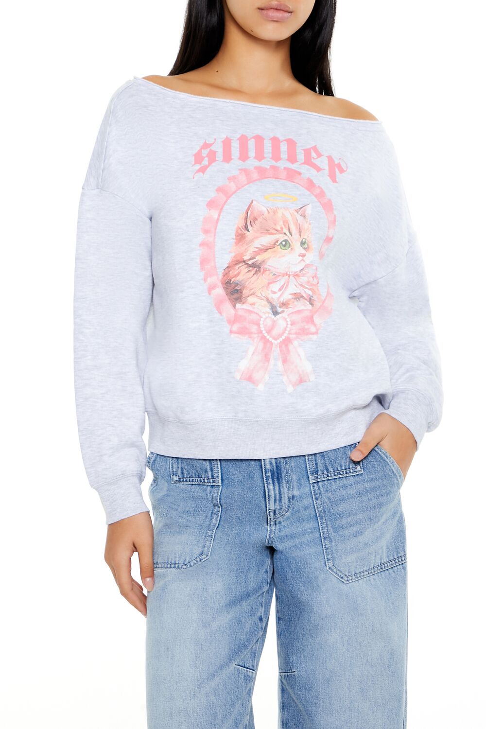 Sinner Kitten Graphic Pullover | Forever 21 Women