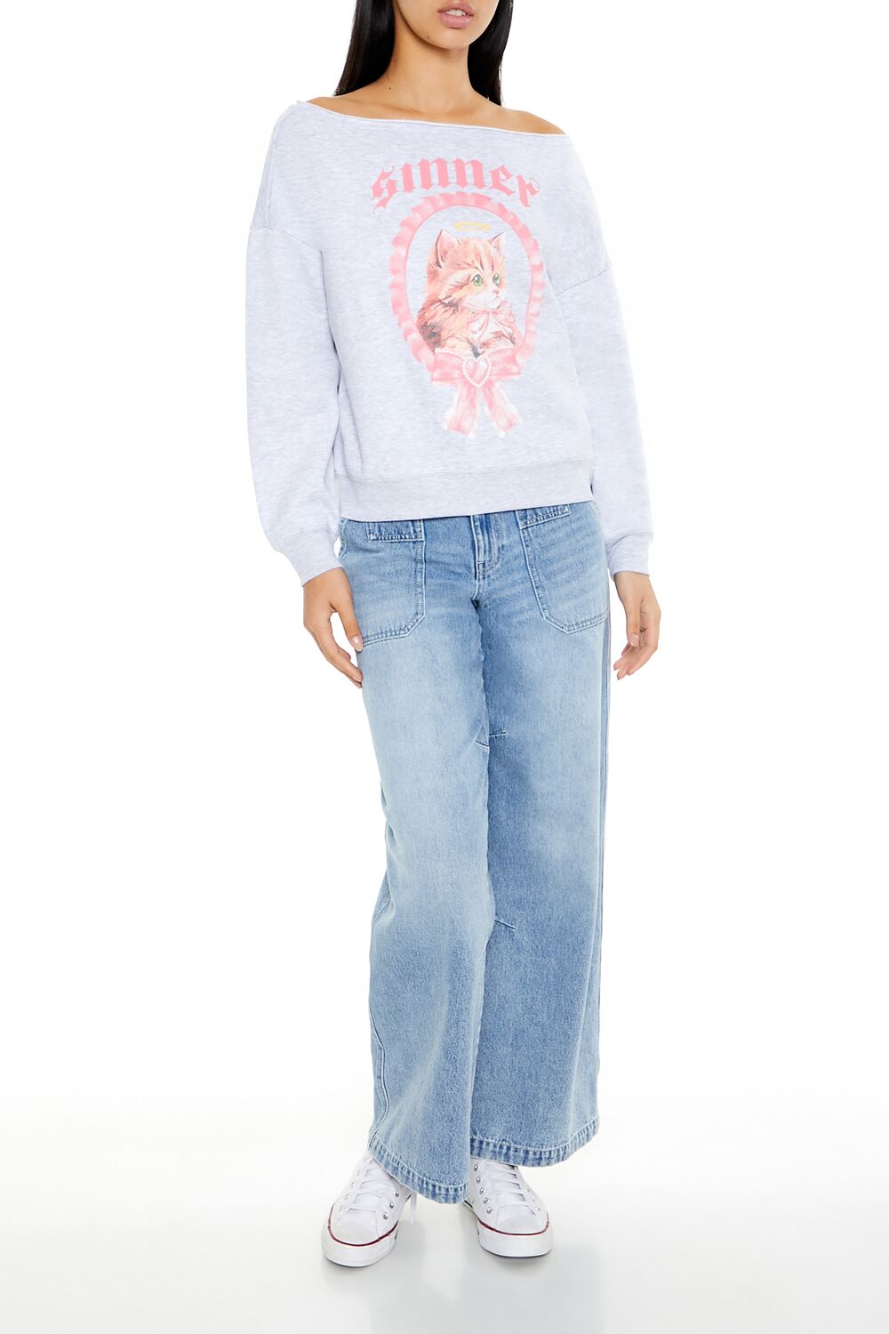 Sinner Kitten Graphic Pullover | Forever 21 Women