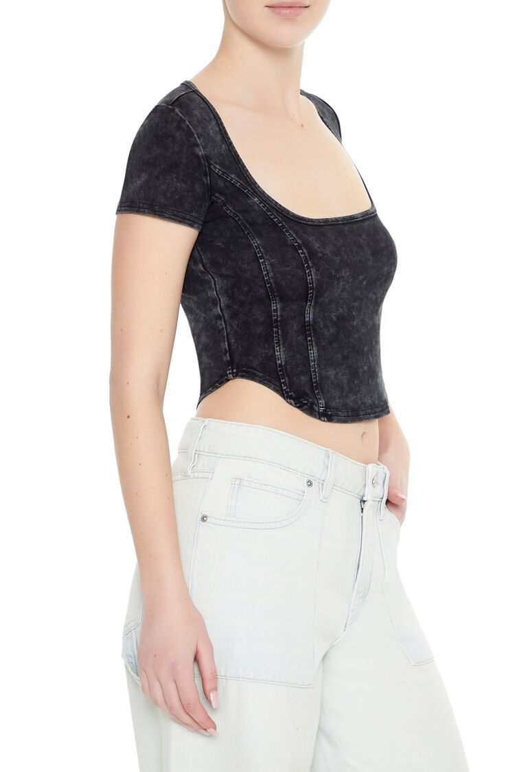 Mineral Wash Cropped Tee | Forever 21 Women