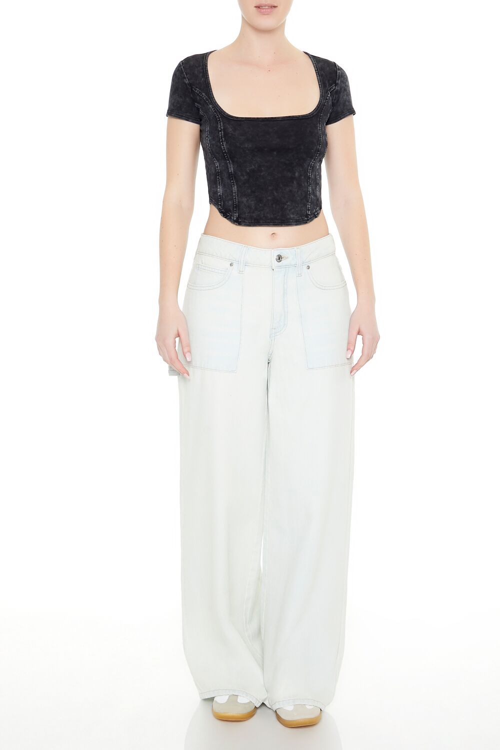 Mineral Wash Cropped Tee | Forever 21 Women