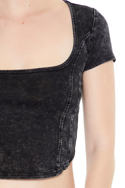 Mineral Wash Cropped Tee | Forever 21 Women