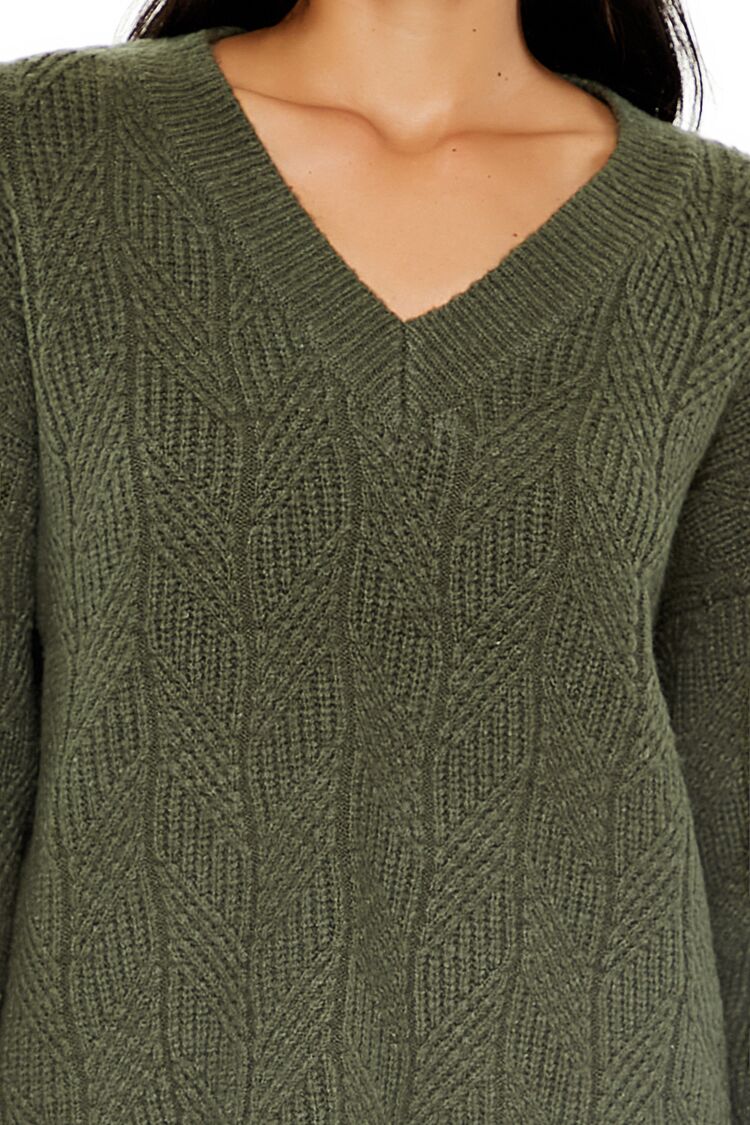 Geo V-Neck Drop-Sleeve Sweater | Forever 21 Women