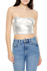 Metallic Bustier Tube Top | Forever 21 Women