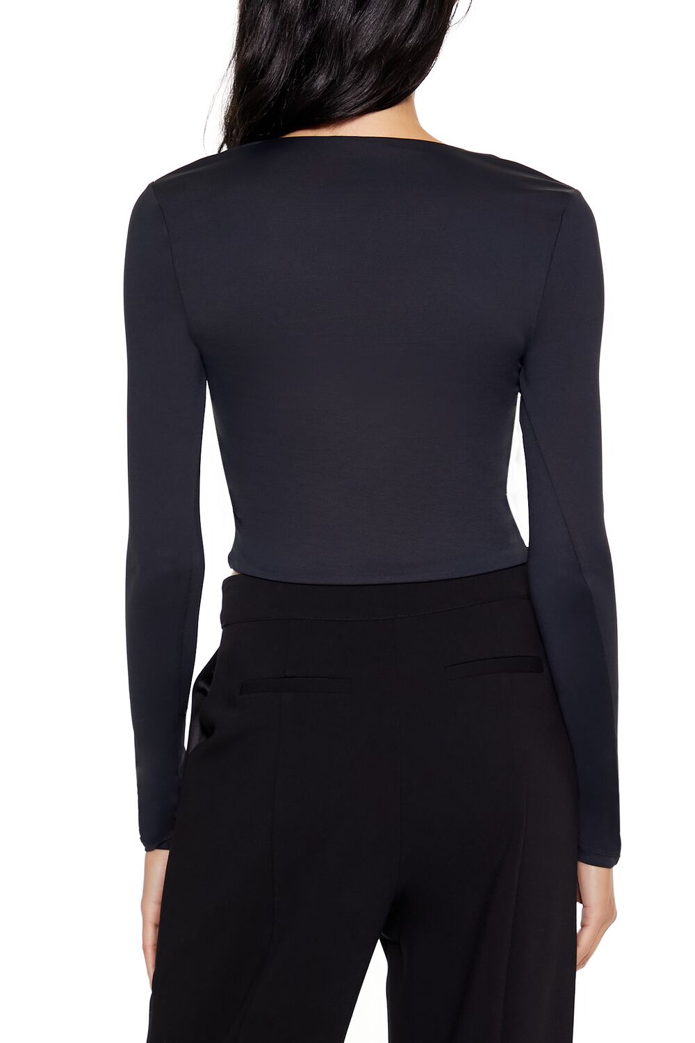 Rosette Long-Sleeve Crop Top | Forever 21 Women
