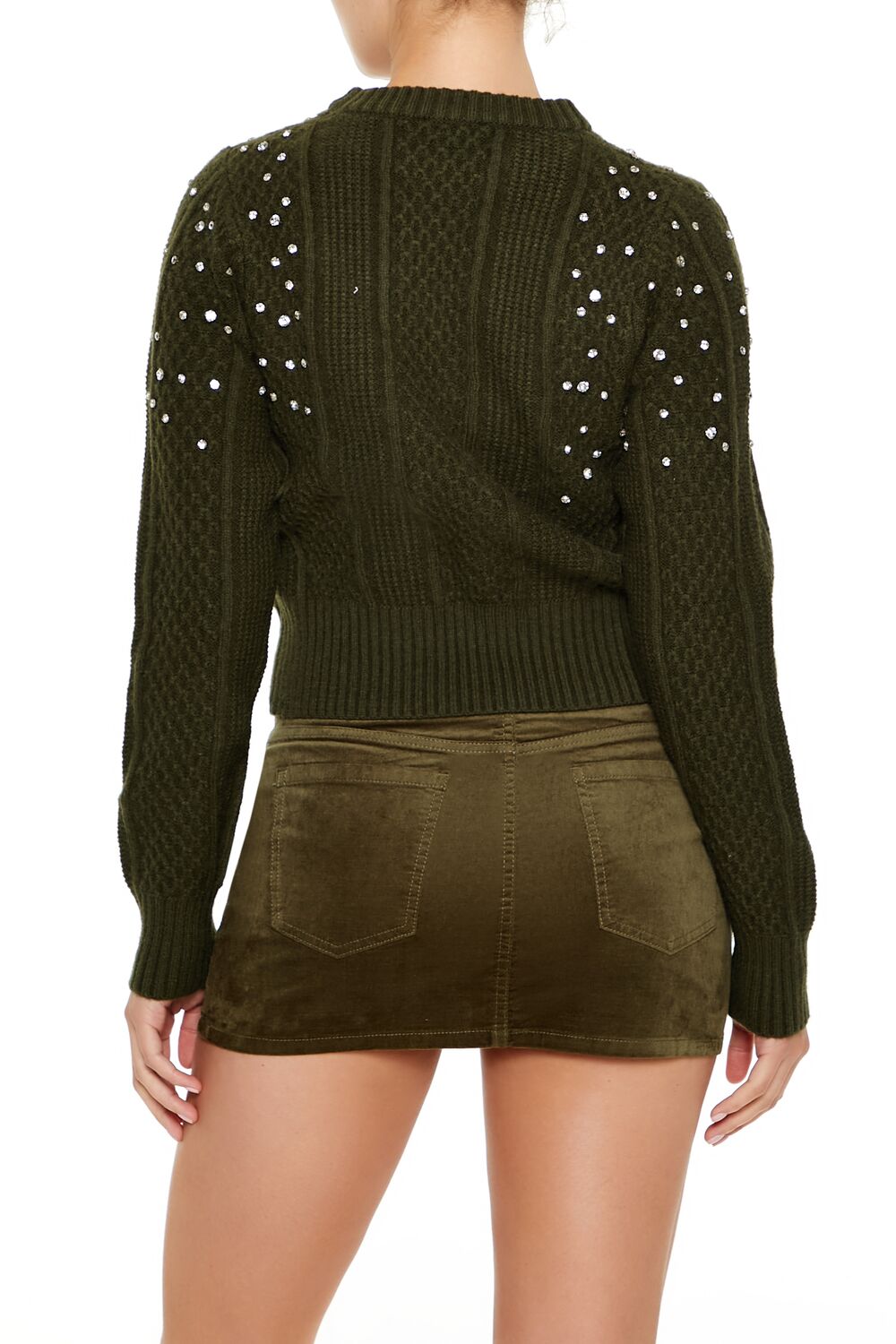 Faux Gem Cable Knit Sweater | Forever 21 Women
